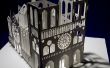 Die Notre Dame Kathedrale Pop-up Karte Kirigami Origamic Architektur