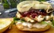 Griechisches Huhn Burger mit ein Heidelbeer-Kompott