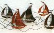 Metall-Wandkunst - Segelboote