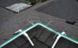 Rahmen für die Installation Seil Weihnachtsbeleuchtung auf Kammlinie des Daches
