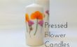 Schnelle und einfache gepresste Blumen Kerzen