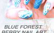 Blau Wald Berry Nail Art Design