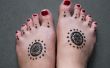Einfaches Henna Design für Füße