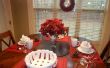 Lastminute Weihnachten Frühstückstisch & rot Dekor