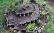 Spiral-Garten mit recycelten Flaschen