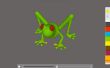 Dunkle polierte Frosch im 123D Creature