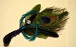 Peacock Feather Boutonniere