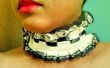 DIY karierten Detail Lolita Halsband