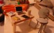 Kleinst-Schreibtisch und Stuhl mit Zubehör