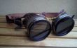 Goggle im Steampunk-Stil mit Verwendung als 3D oder Sonnenbrille