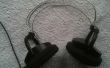 Wie Kopfhörer kaputt Band reparieren Gehäuse mit einer Trockenreinigung Kleiderbügel Draht-
