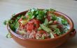 Wassermelonen-Salat mit Ajo Blanco (spanische weißer Gaspacho) und Kombucha