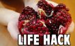 Essen Leben Hack: Wie man einen Granatapfel entkernen