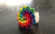 Duct Tape Rainbow Flower Ring