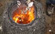 Muschel Kalk in einem primitiven Stroh/Lehm Ofen zu verbrennen! 