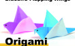 Wie man Origami einen flatternden blauen Vogel