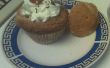Kirsche (Mandel) Bakewell Muffins mit Creme