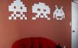 Riesige 3-d-Papercraft Space Invaders