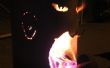 "Herr Fire Face" Outdoor Kamin aus alten Propantank gemacht