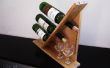 Wein-Rack für 3 Flaschen aus Palettenholz