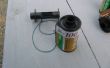 Mini-Angelrolle aus einer 35 mm-Film-Cartridge