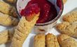 Gesunden Hexe Finger Cookies mit Blut-Sauce