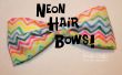 Sharpie gefärbt trendige Neon Haarschleifen! 