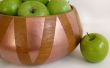 Geometrische Holz & Kupfer Obst Schale