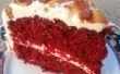 Roter samt-Speck-Kuchen