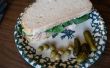 Geräuchertem Türkei, Brie & Spinat auf Sauerteig. 