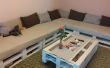 Unsere Palette Sofa und Tisch