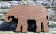 African MDF lackiert Elefant Decor