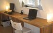 Große Eiche Schreibtisch von Küchenarbeitsplatten