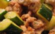 Hausgemachter Speck Huhn Knoblauchwurst mit Zucchini