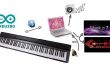 Empfindliche Piano - 88 Tasten Bluetooth-MIDI. Suche nach Fonds. 