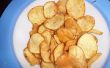 Gesunder Snack. Hausgemachte Kartoffelchips