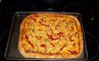 Parmesan-Ranch Chicken Pizza mit gerösteten Paprika