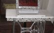 Schönheit-Tisch aus alten Nähmaschine / Mesa de Belleza con Vieja Maquina de Coser