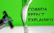 Coanda-Effekt - Experiment, gedruckte 3D-Modell, Erläuterungen. 