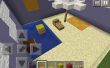 Minecraft-Sonnenschirm und Liegestuhl