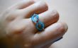 Draht-Perlen Infinity Ring