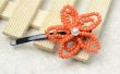 DIY-Herbst: Machen Orange Blume Haarspange