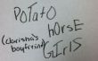 Kartoffel Pferd Mädchen den Freund