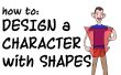 Entwerfen eine Cartoon-Figur mit Formen