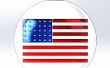 Amerikanische Flagge Ornament Birne