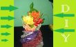 DIY Blumenvase aus Abfall Zeitung