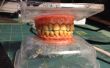 Tabak gebeizt Zähne gemacht, aus Kaugummi und Erdnuss