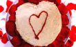 Roter samt Valentinstag Herz Kuchen