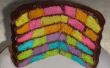 Schachbrett-Regenbogen-Kuchen