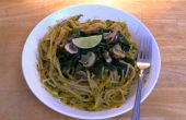 Grünem Thai-Curry Pesto Spaghetti - vegane & glutenfreie